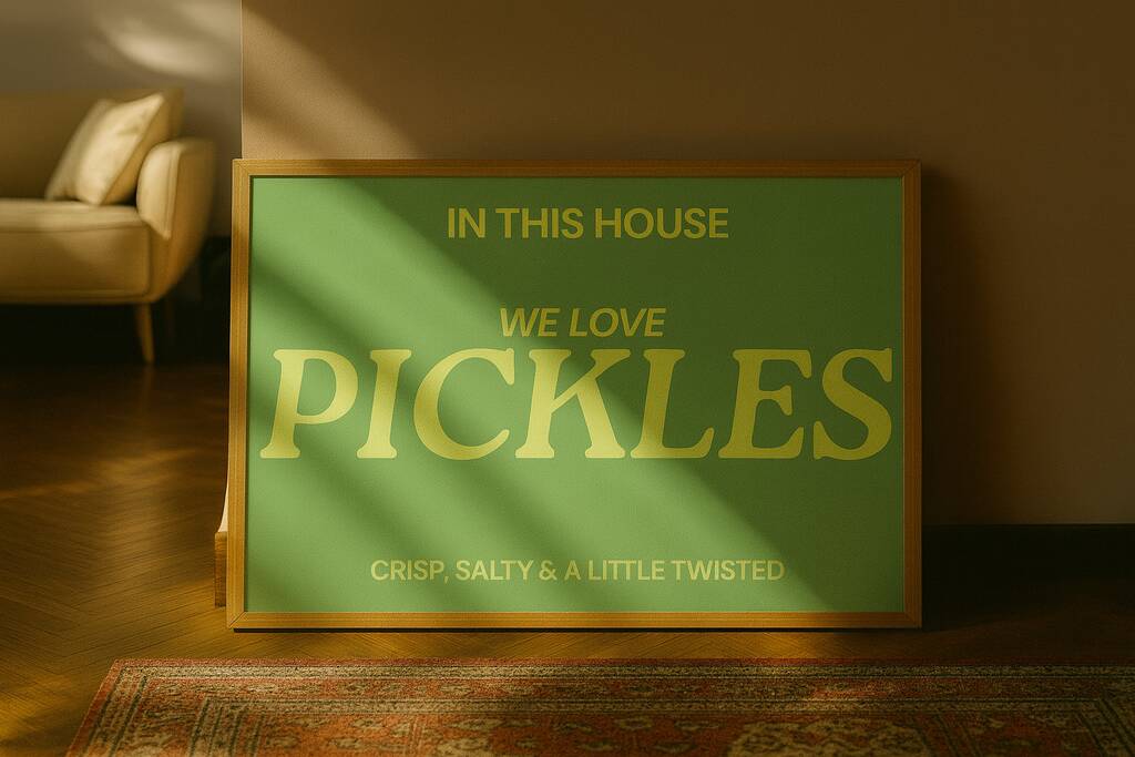 In This House We Love Pickles Print, 1 of 2