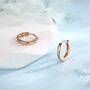 Minimalist Huggie Hoop Earrings In Sterling Silver, thumbnail 7 of 12