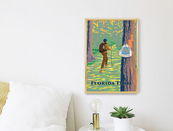 Florida National Scenic Trail USA Travel Poster Print, 3 of 8