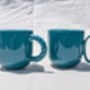 Porcelain Mug With Twisted And Oval Handle Set Of Two, thumbnail 3 of 4