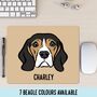 Personalised Beagle Face Mouse Mat, thumbnail 1 of 4