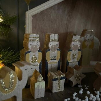 Sixteen Piece Wooden Nativity Set, 2 of 4