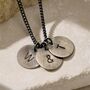 Personalised Men's Initial Disc Necklace, thumbnail 2 of 4