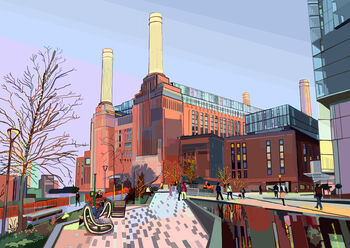 Battersea Power Station Illustration Art Print, 2 of 2