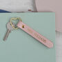 Teachers Gift Personalised Leather Keyring, thumbnail 6 of 8