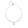 March Aquamarine Birthstone Charm Bracelet Gift, thumbnail 2 of 4