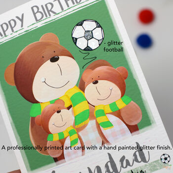 Personalised Daddy Bear Football Birthday Card, 4 of 12