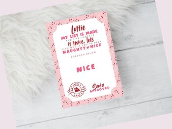 Personalised Naughty Or Nice Christmas Scratch Card, 3 of 4