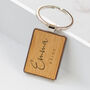 Personalised Bamboo Wedding Bridal Party Wooden Keyring, thumbnail 4 of 4