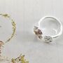 Silver Plated Tiny Sunflower Floral Ring Jewelry, thumbnail 5 of 7