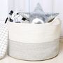 Baby Laundry Storage Basket Cotton Rope With Handle, thumbnail 1 of 4