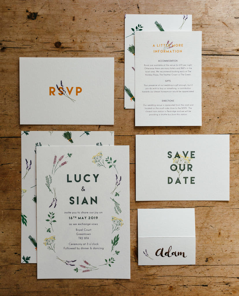 Herb Garden Wedding Stationery Collection, 1 of 11