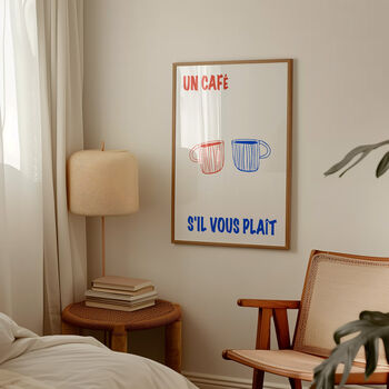 Un Cafe French Coffee Kitchen Giclée Art Print, 3 of 5