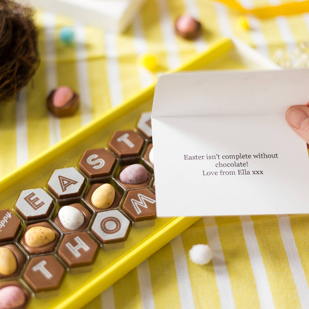 Personalised Mini Egg Easter Chocolates And Card By Quirky Chocolate