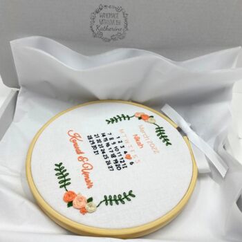 Personalised Wedding Gift Embroidery Design, 4 of 11