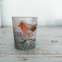 Personalised Robin Glass Tealight Candle Holder, thumbnail 5 of 7