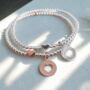 Sterling Silver Or Rose Gold Heart Charm Bracelet, thumbnail 4 of 6