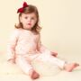 Baby And Children's Pink Ballerina Print Cuffed Pyjamas, thumbnail 1 of 6