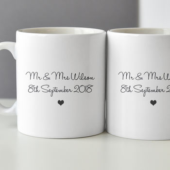 Just Married Personalised Mug Set, 4 of 4