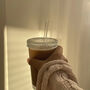 Iced Coffee Glass With Lid And Straw Taller, thumbnail 1 of 3