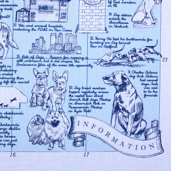 London Dog Map Tea Towel, 7 of 9