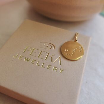 Star Stamped Star Sign Constellation Necklace, 9 of 10