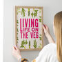 Living Life On The Veg Typography Print, thumbnail 1 of 6