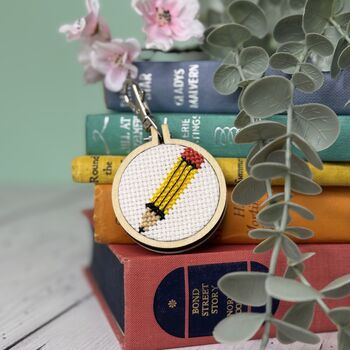 Thank You, Teacher! Pencil Mini Matchbox Cross Stitch Kit, 2 of 2