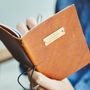 Personalised Leather Journal With Brass Plate, thumbnail 1 of 7