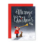 Illustrated Trumpet Player Christmas Card, thumbnail 2 of 2