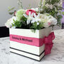 Personalised Flower Hat Box Pink And White, thumbnail 3 of 7