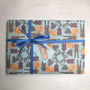 Swimming Blue Wrapping Paper, thumbnail 1 of 3