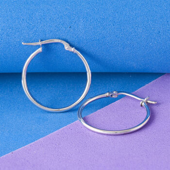 Thread Hoops In Gold Plate, Silver And Rose Gold Plate, 4 of 8