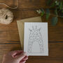 Illustrated Giraffe Greeting Card, thumbnail 2 of 4