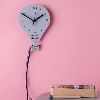 Children's Hot Air Balloon Personalised Clock, 2 of 5