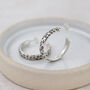 Sterling Silver Leopard Print Hoop Earrings, thumbnail 2 of 3