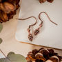 Copper Pine Cone Earrings, thumbnail 1 of 4