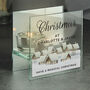 Personalised Christmas Village Mirrored Glass Tea Light Candle Holder, thumbnail 1 of 5