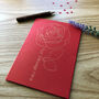 Personalised Red Rose Gold Foil Birthday Card, thumbnail 7 of 8