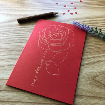 Personalised Red Rose Gold Foil Birthday Card, 7 of 8