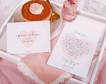 Heart Open When Envelopes For Wedding Day Keepsake Gift, 5 of 5