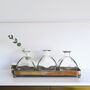 Copper Tray With Three Glass Bottle Vases, thumbnail 2 of 3