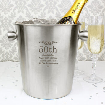 Personalised Anniversary Stainless Steel Ice Bucket, 2 of 3