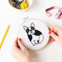 Frenchie Jane Foster Embroidery Hoop Kit, thumbnail 1 of 4
