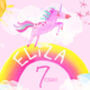 Pink Unicorn Customisable Birthday Card For Daughter, thumbnail 3 of 4