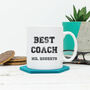 Varsity Style Personalised Best Coach Mug, thumbnail 1 of 4