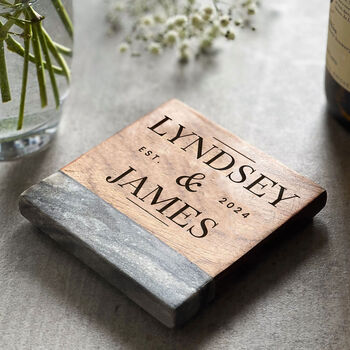 Personalised Marble Drinks Coaster, 2 of 5