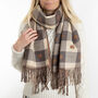Heart And Tartan Cashmere Blend Winter Scarf, thumbnail 1 of 8