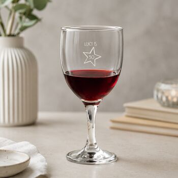 Engraved Wine Glass Personalised Gift For 50th Birthday, 3 of 8