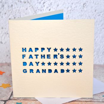 Personalised Laser Cut Grandpa Father's Day Card, 2 of 2
